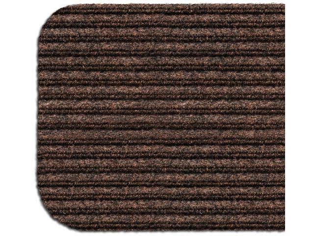 Skid-Resistant Double-Ribbed Carpet Stair Treads, Bittersweet Brown, 8 in. x 23.5 in. E610903