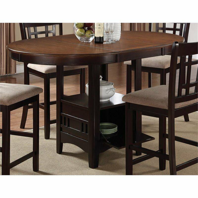 Extendable Counter Height Dining Table in Chestnut C131563