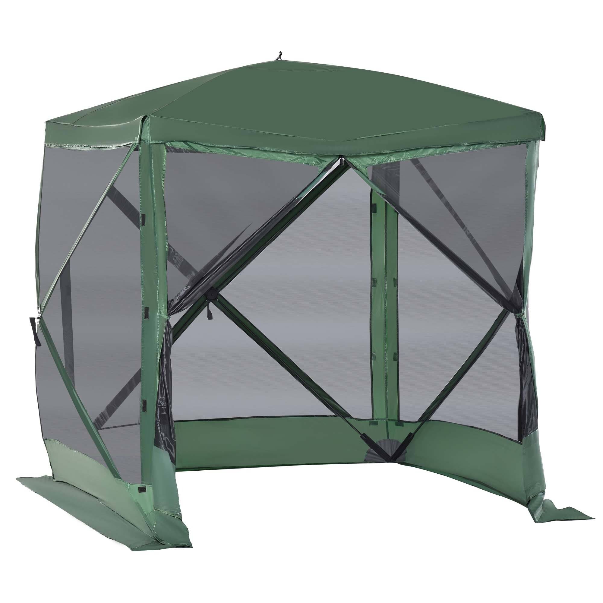 Beige Pop Up Camping Canopy Tent with Carry Bag J15047