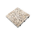 Natural Travertine Stone White Deck Tile, 6 PC Set A77881