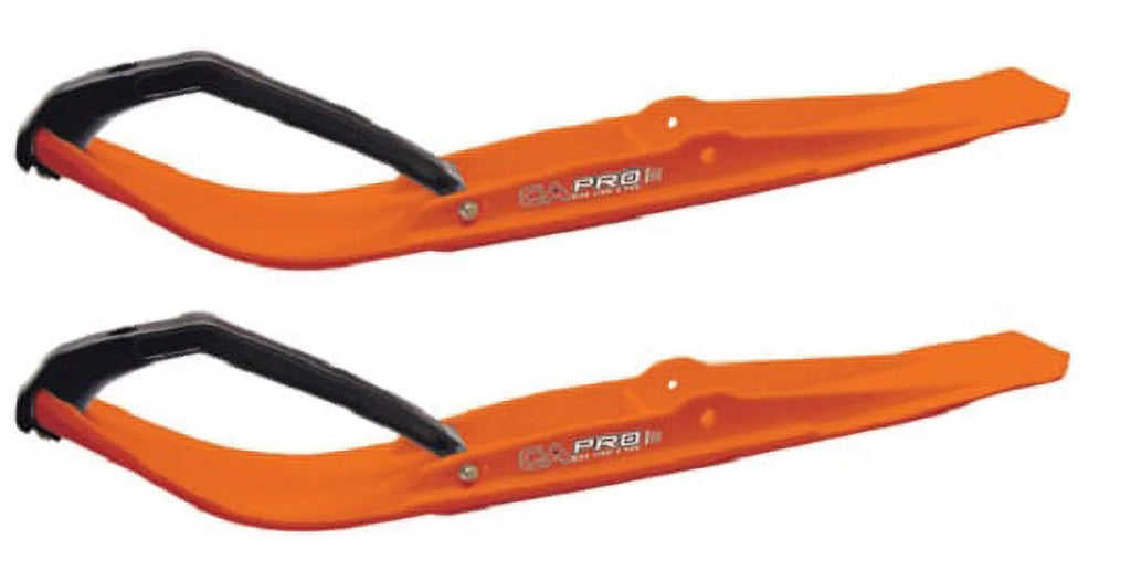 Orange Razor Snowmobile Skis with 6" Shaper Bars Complete Kit D22857
