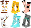 6 Pair Cartoon Animal Crew Socks F457