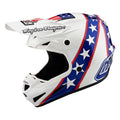 White/Blue Large Full Face Motocross Helmet J2873
