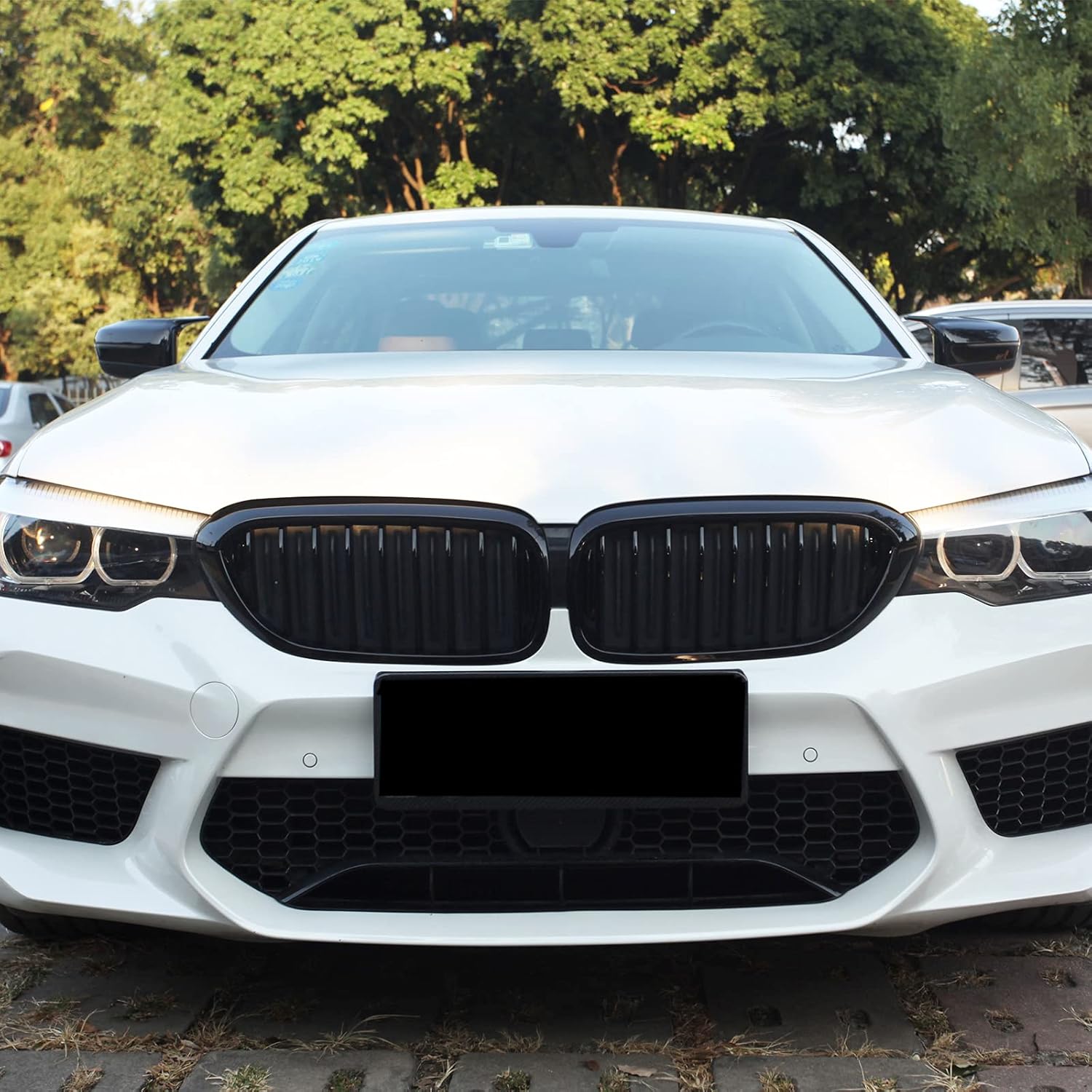 ABS Gloss Black Front Kidney Grille Grill Pack of 2 Z2780