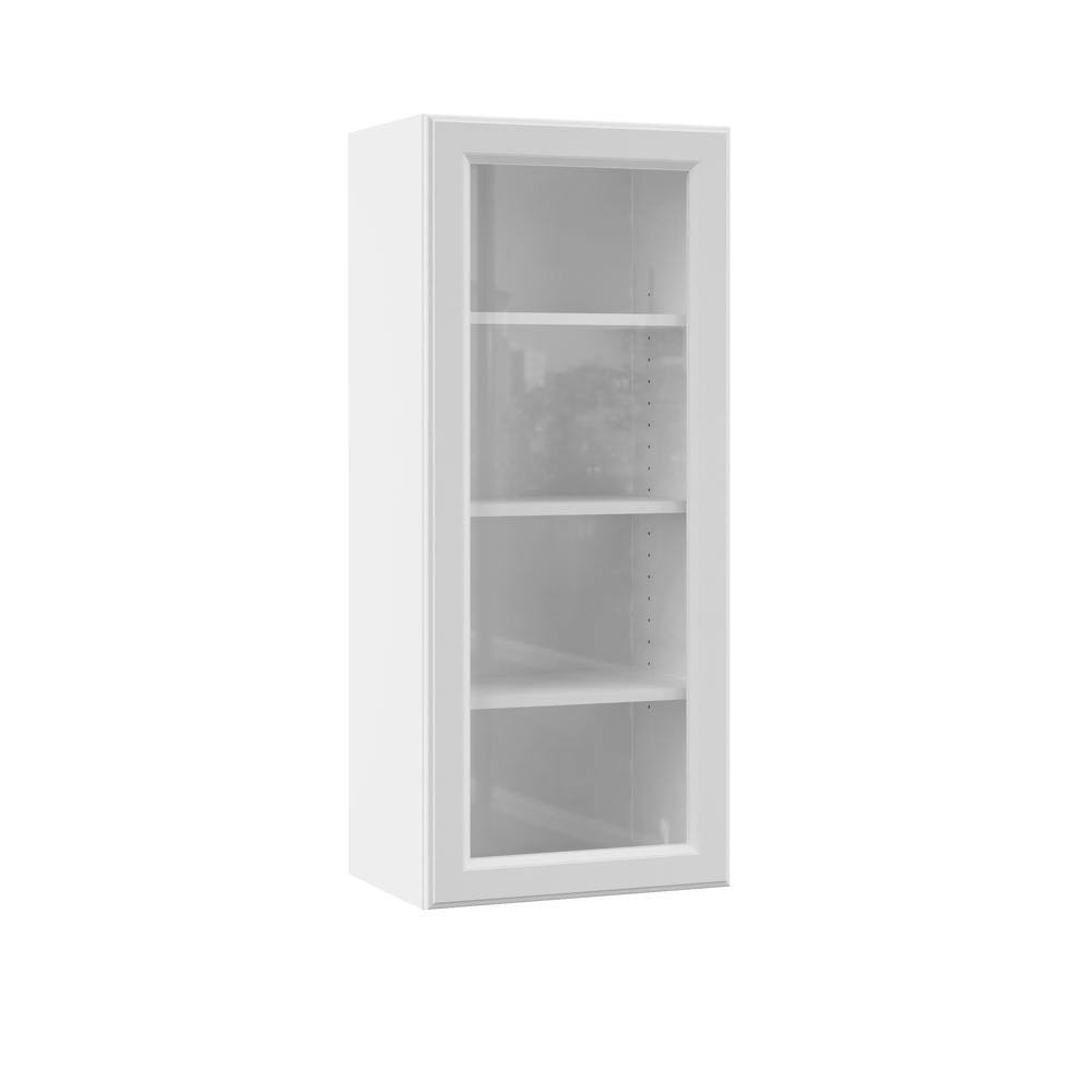 White Wall Kitchen Cabinet with Glass Door P65042