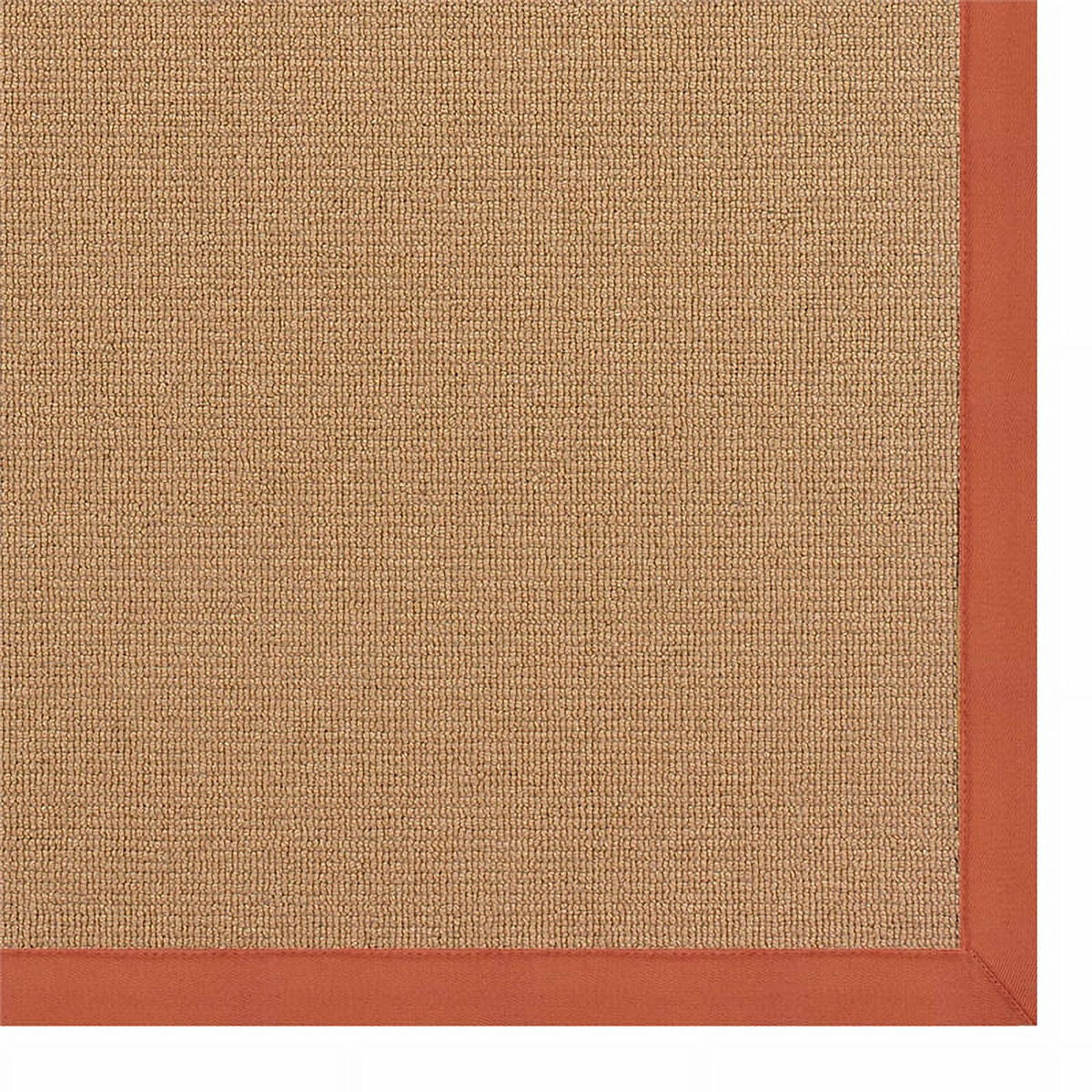 Machine Tufted Wool 8'x11' Rug in Cork Brown and Burnt Orange G477