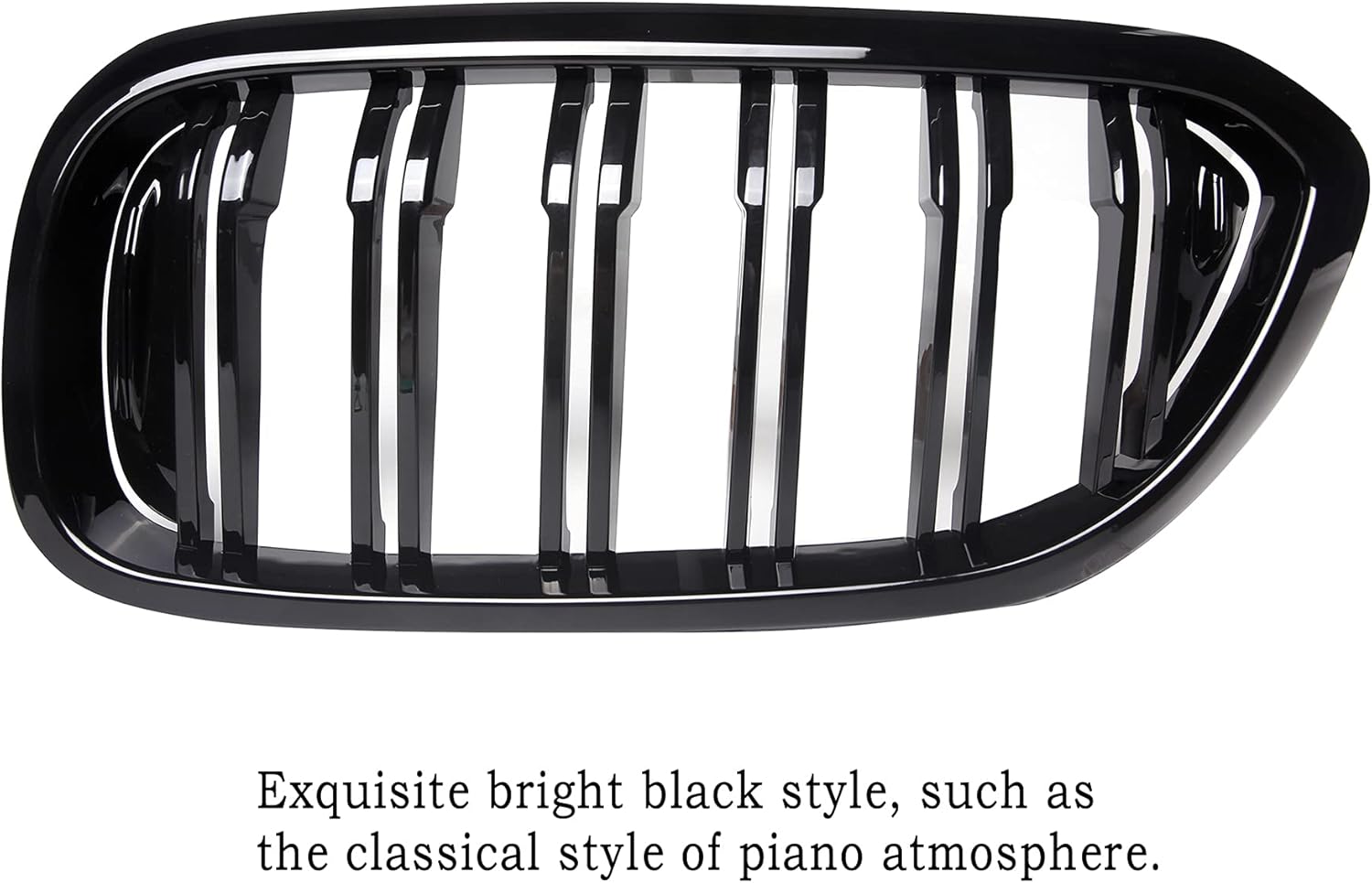 ABS Gloss Black Front Kidney Grille Grill Pack of 2 Z2780