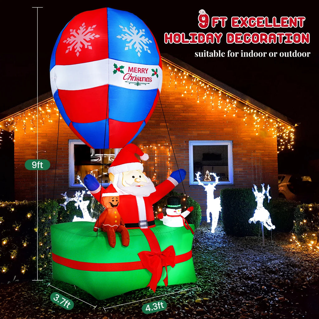 LED Lighted Santa Christmas Inflatables Yard Decoration B363741