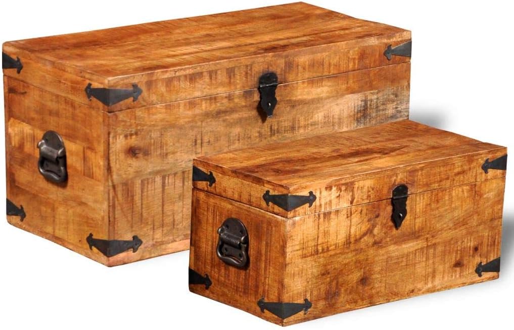 Wooden Storage Chest with Handles X152