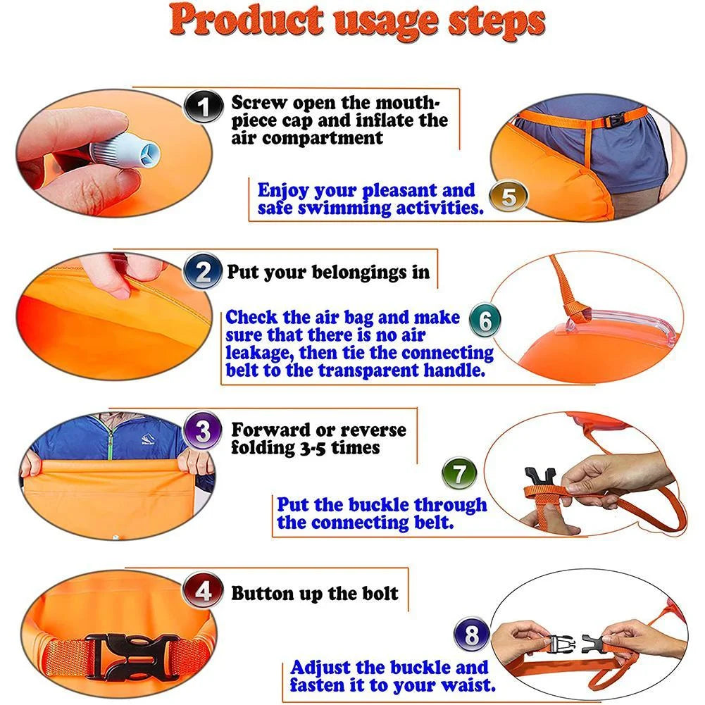 Swimming Storage Floats PVC Inflatable Bag Waterproof Storage V517469