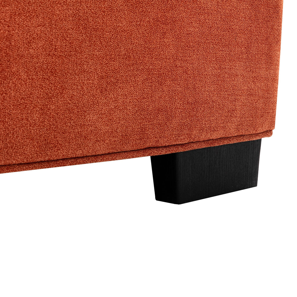 Modern Fabric Armless Modular Sofa Ottoman Orange R457