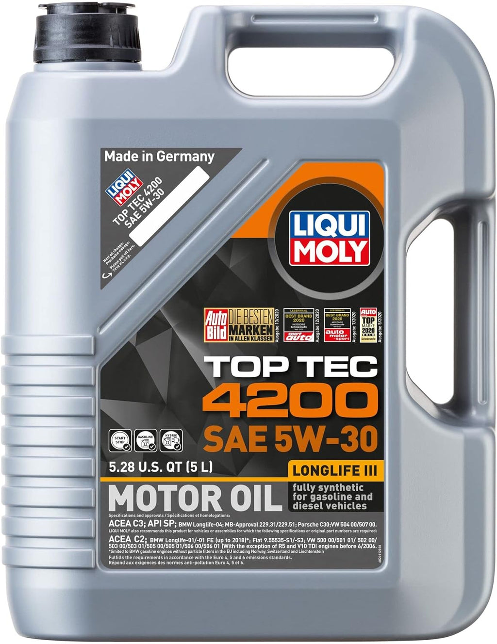 5W-30 Motor Oil 5 Liter Pack of 2 S6118