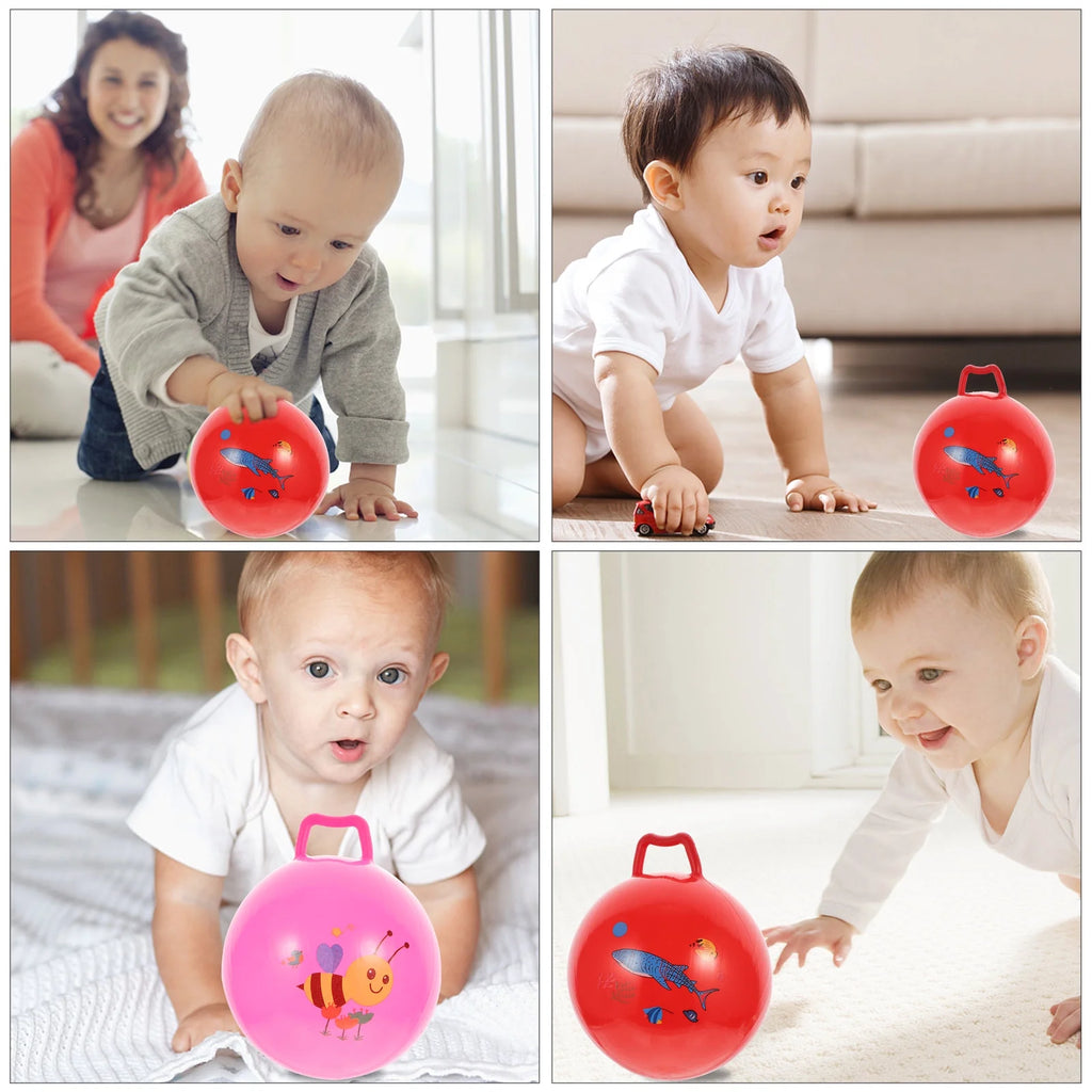 3Pcs Inflatable Hopper Balls with Handle U8524