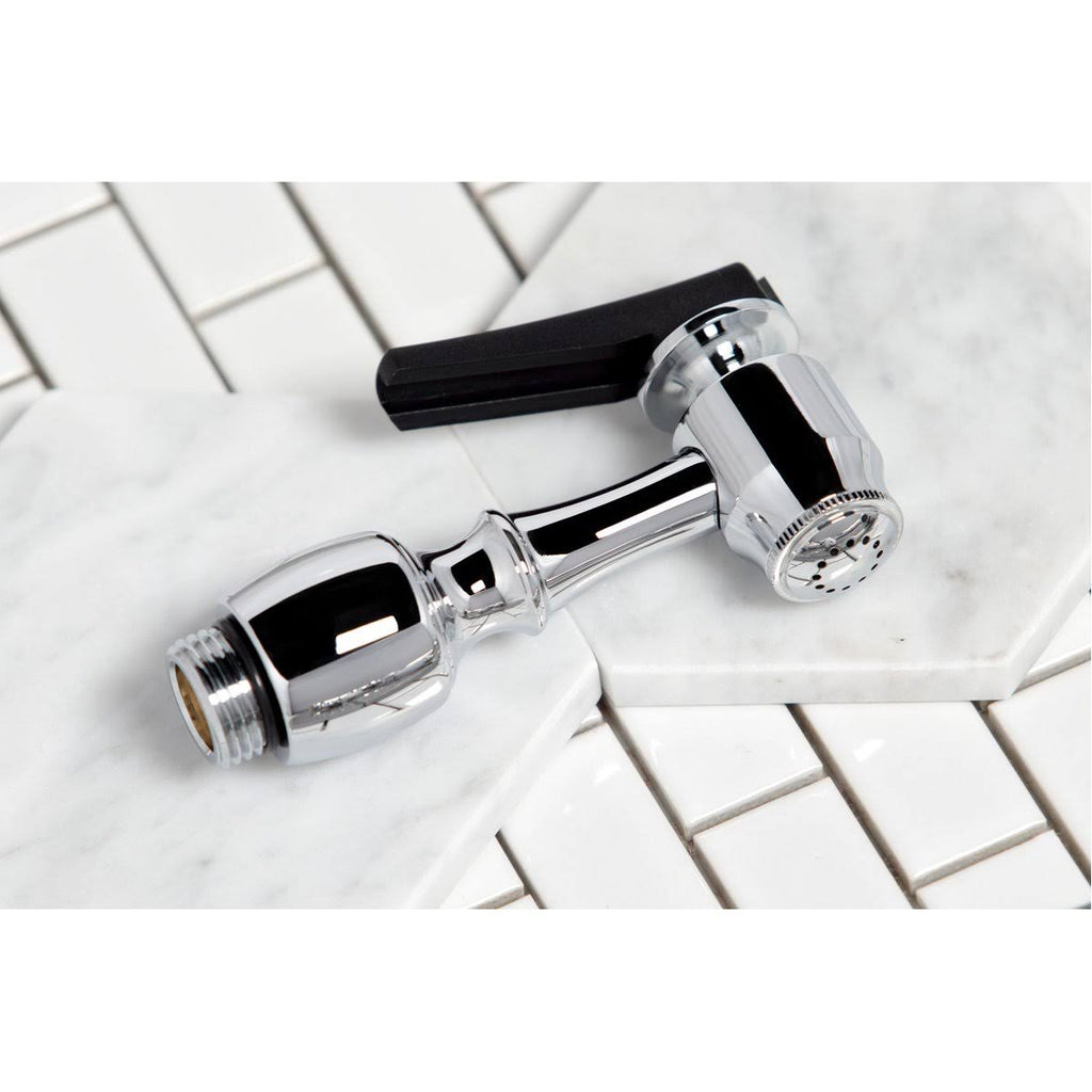 Chrome Double Handle Kitchen Faucet with Brass Sprayer V124