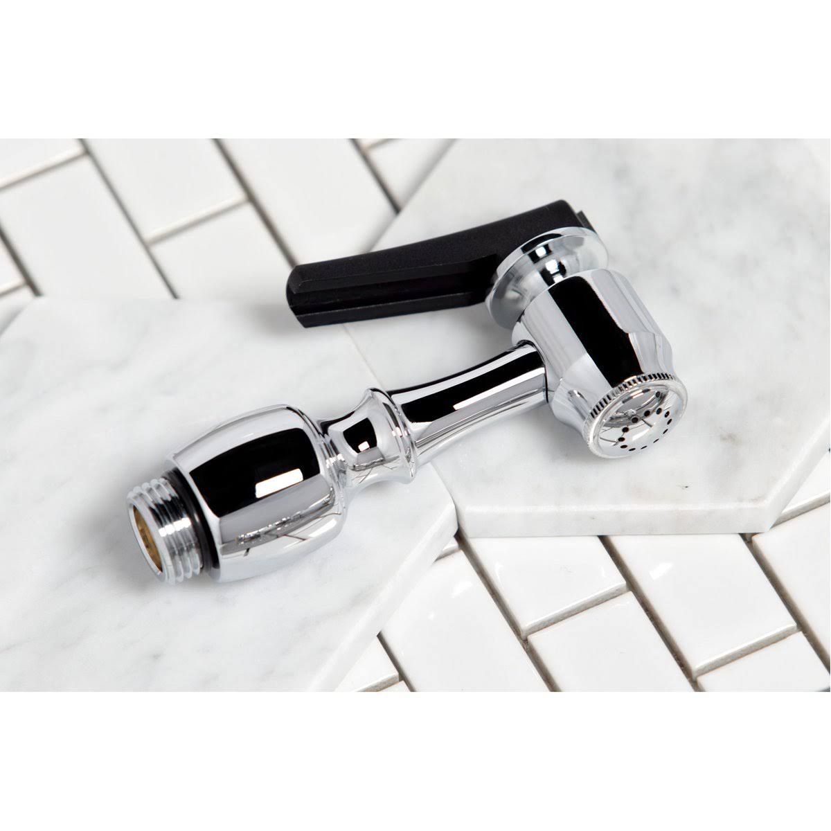 Chrome Double Handle Kitchen Faucet with Brass Sprayer V124