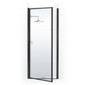 36x22 x 64x22 Framed Hinge Shower Door in Black Bronze S1131