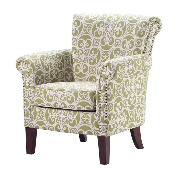 Navy/White Armchair L235