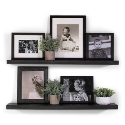 2 Piece Poplar Solid Wood Floating Shelf U1424