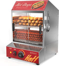 2-Tier Hot Dog Steamer, 30L, 175 Hot Dogs & 40 Buns Capacity, Removable Shelves, Glass Door G747577