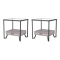 Grey 1-Shelf End Table - Set of 2 W42312