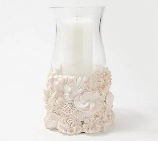 Coral Hurricane with Pillar Candle P74519