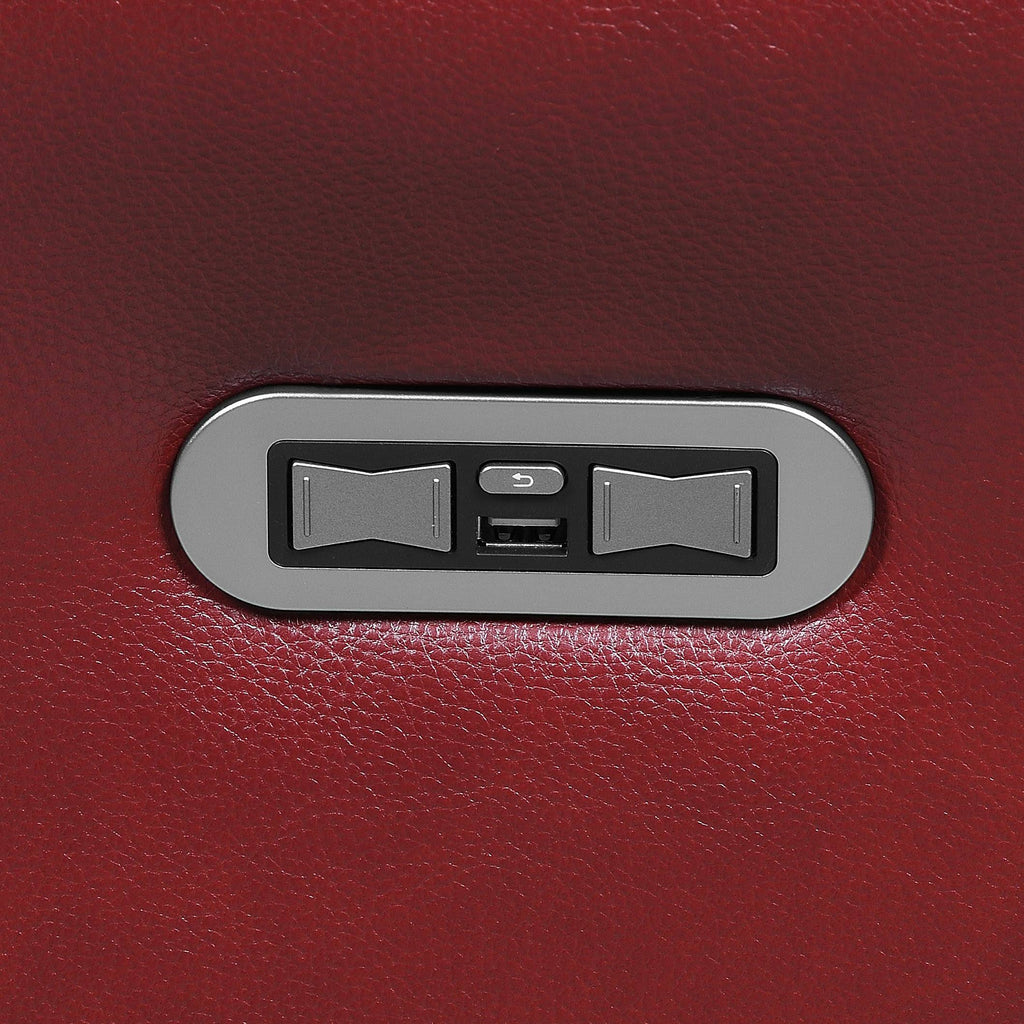 Dark Red Power Recliner Chair Y442956