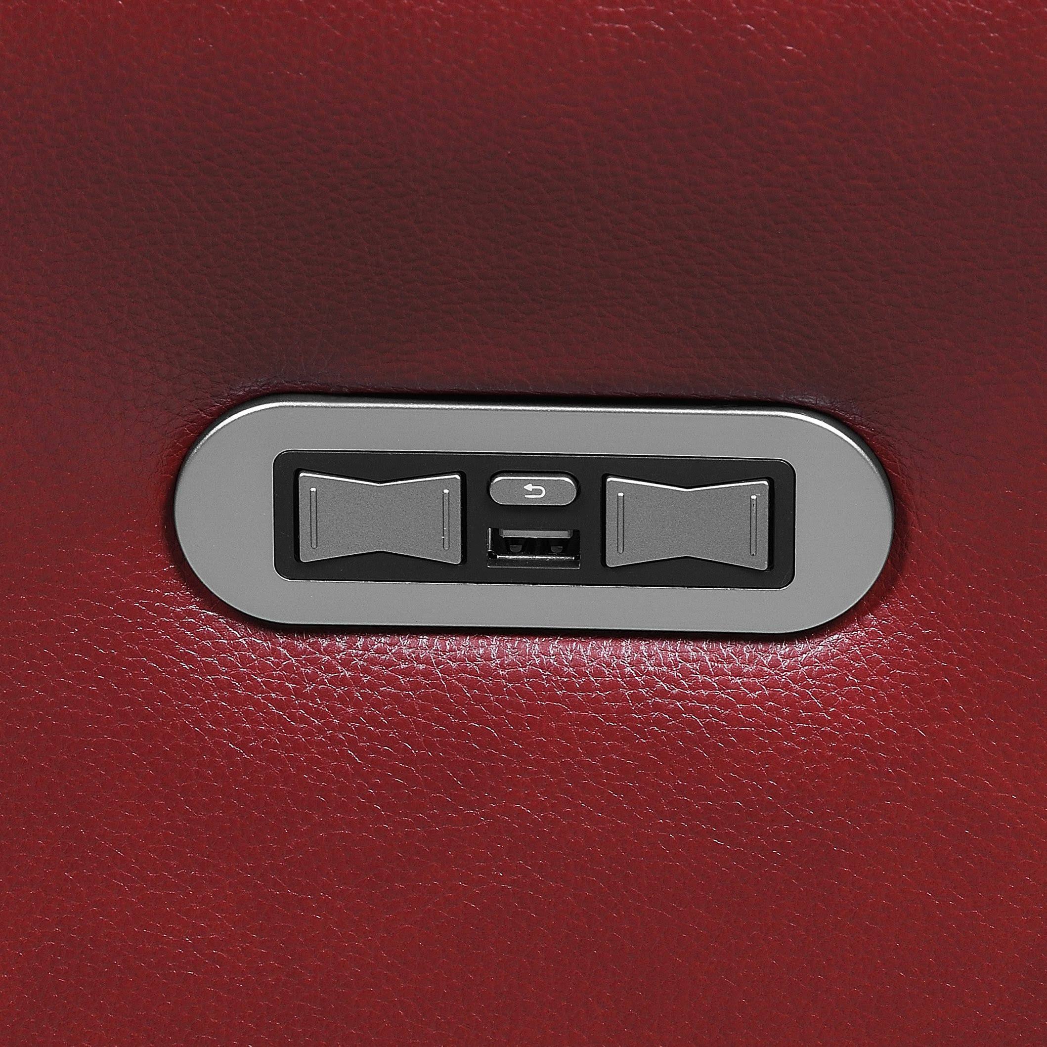 Dark Red Power Recliner Chair Y442956