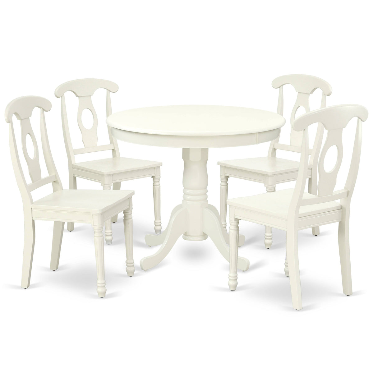 3PC Round Table and 2 Panel Back Chairs K157