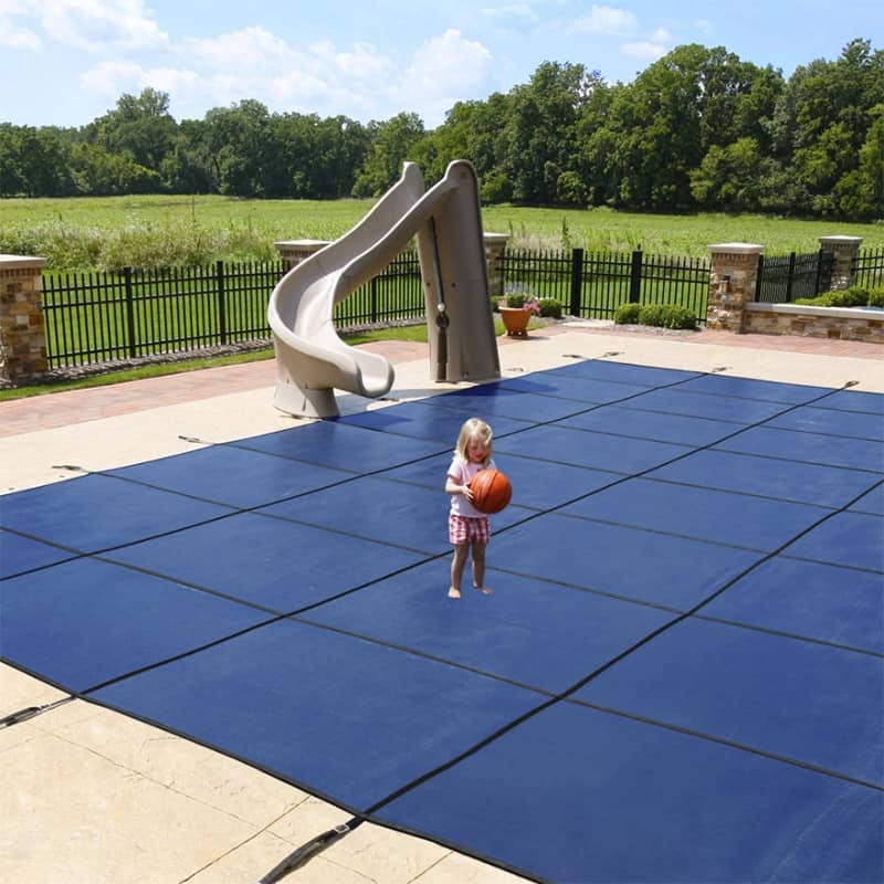 Green 18-Year Mesh Safety Cover for 12-ft x 24-ft Pool B88252