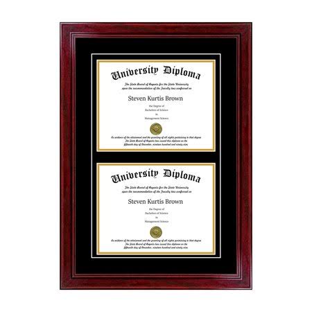 Double Diploma Frame with Cherry Frame V36538