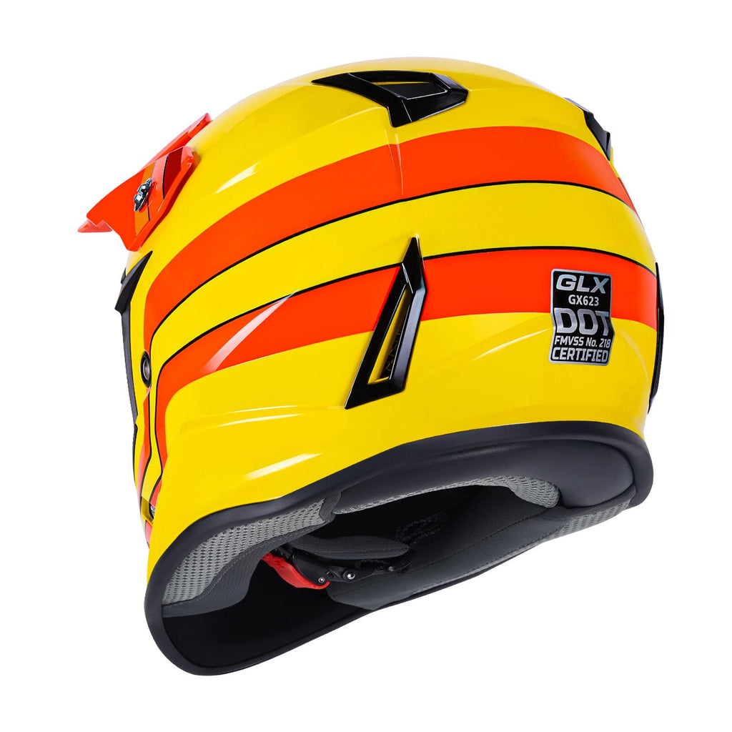X-Large Kids ATV Dirt Bike Motocross Helmet Combo N997