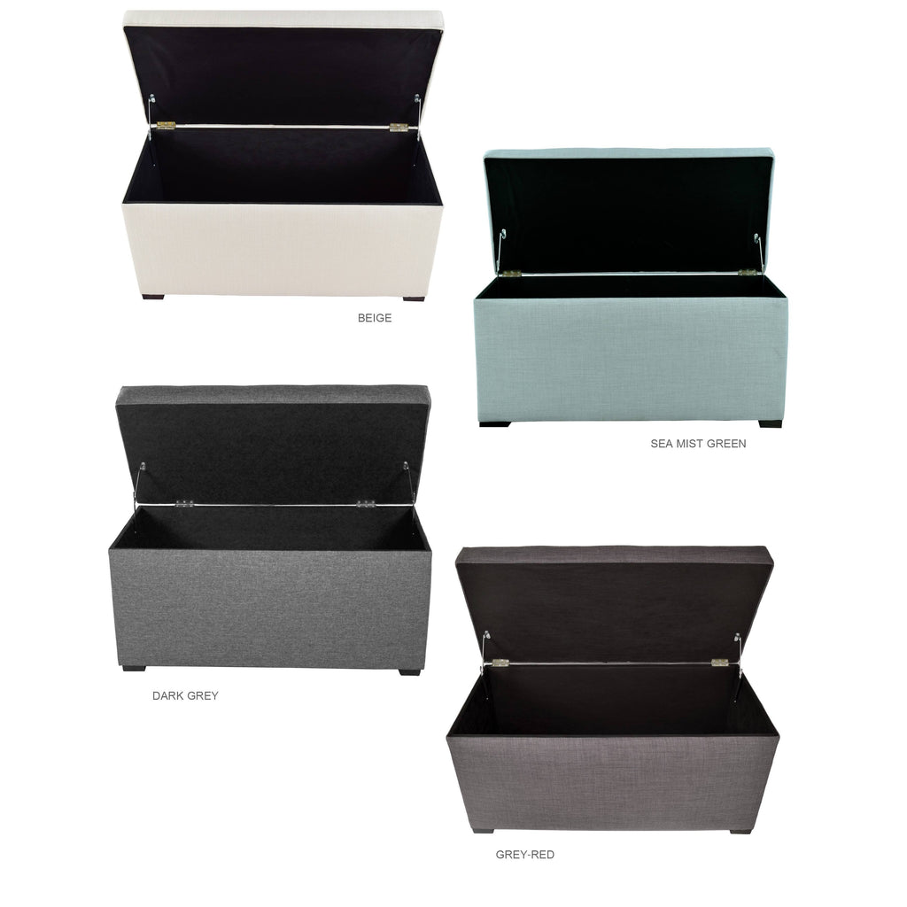 Beige Tufted Storage Bench O72295
