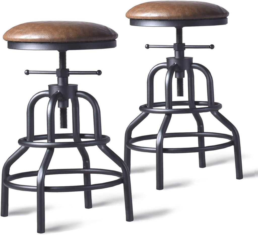 Industrial Vintage Bar Stool, 27 Inch, Set of 2 K9453