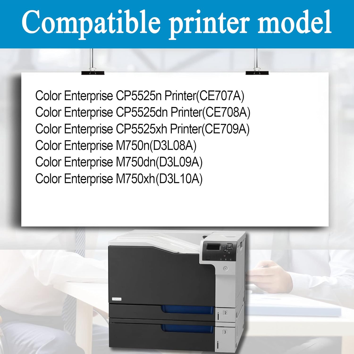 10 Pack Remanufactured Toner Cartridge for HP Color Enterprise CP5525n CP5525dn CP5525xh M750n M750dn M750xh B99193