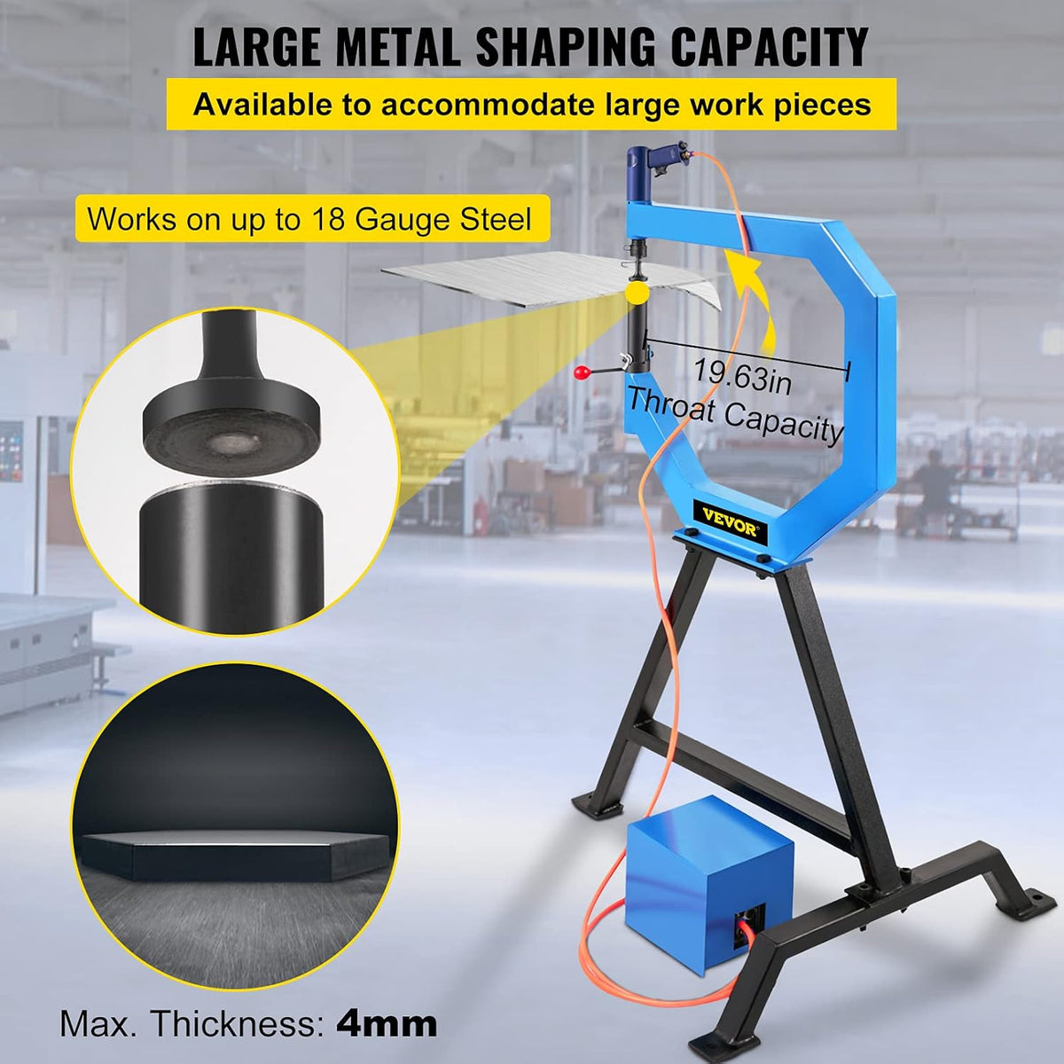 Pneumatic Planishing Hammer with Foot Pedal and Steel Stand Z526088