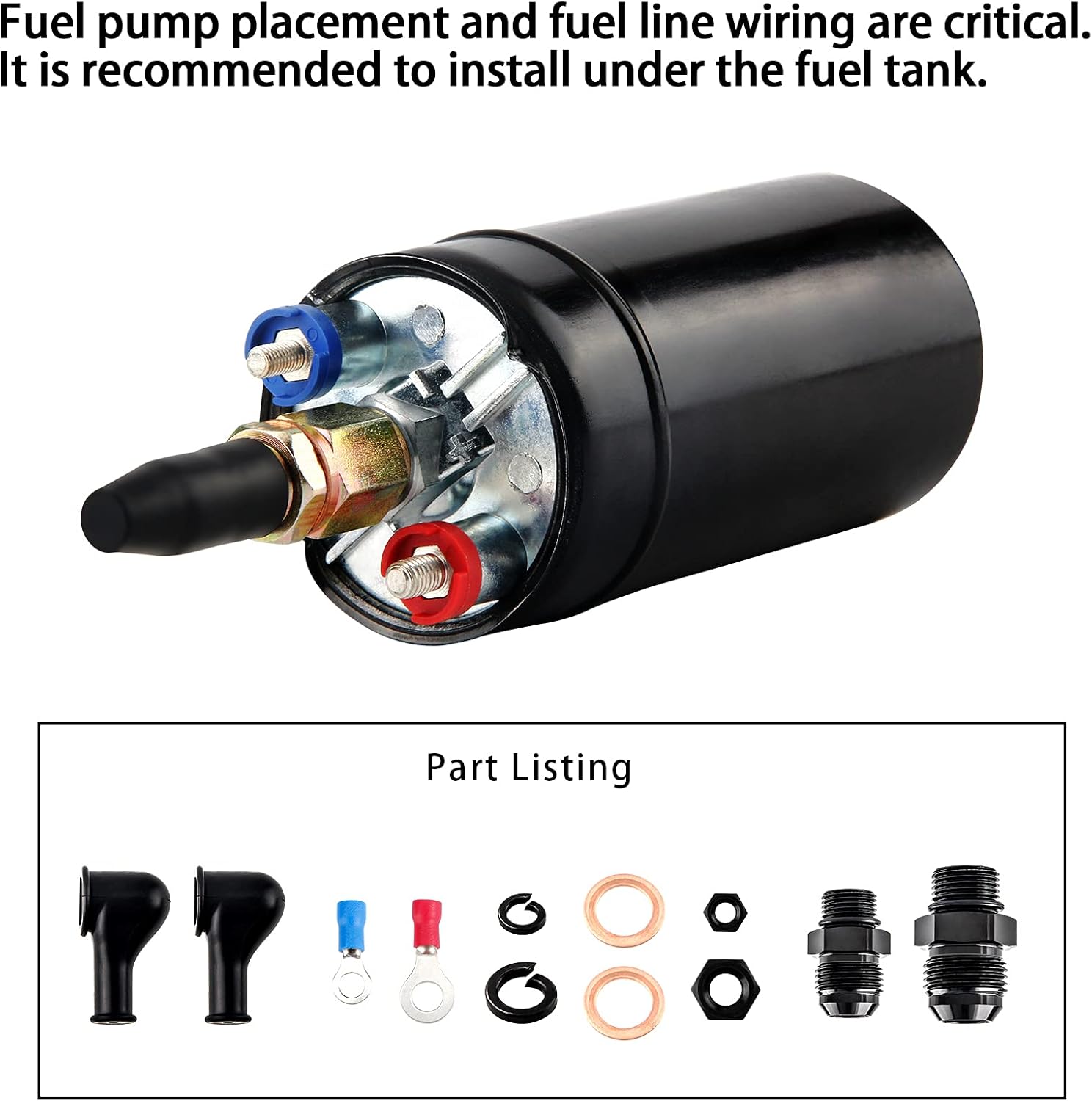 300LPH External Fuel Pump 12V 145psi Pack of 2 T84037