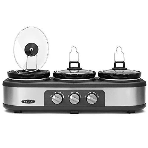 Stainless Steel Triple Slow Cooker and Buffet Server 3 x1.5 QT X478145