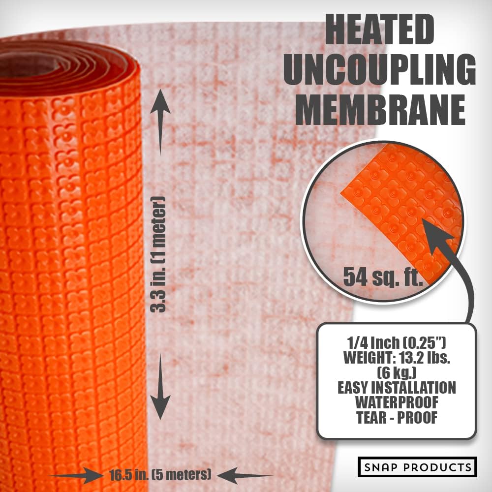 Heated Floor Uncoupling Membrane 54 SQFT G3788