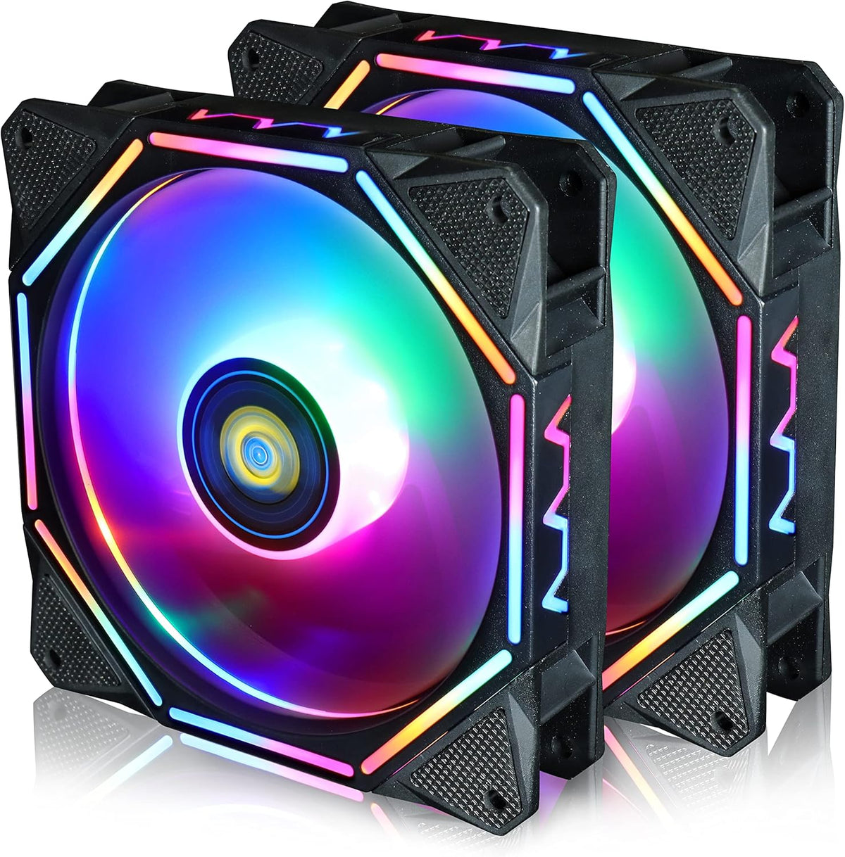 RGB LED 120mm Case Fan 2Pack M4341