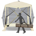 Beige Pop Up Camping Canopy Tent with Carry Bag J15047