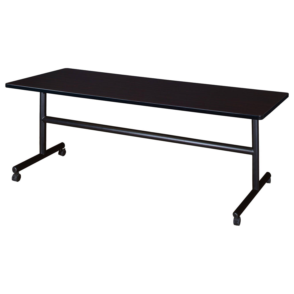 Mocha Walnut Flip Top Mobile Training Table W6506