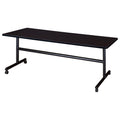 Mocha Walnut Flip Top Mobile Training Table W6506