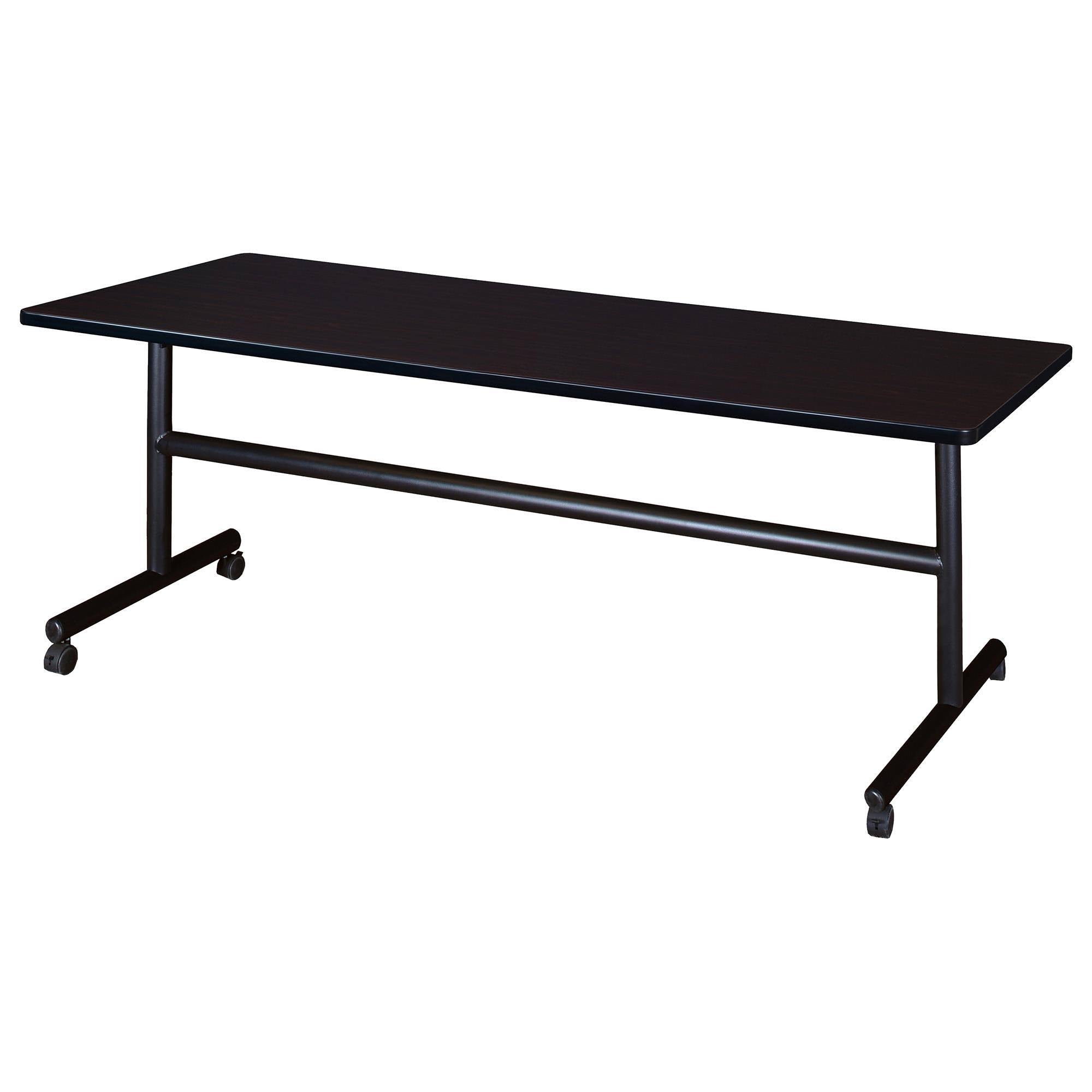 Mocha Walnut Flip Top Mobile Training Table W6506