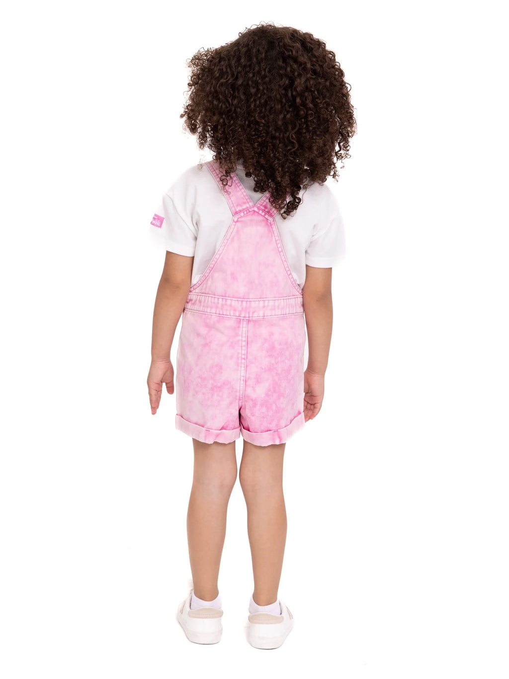 Toddler Girls Top and Denim Shortalls M4212