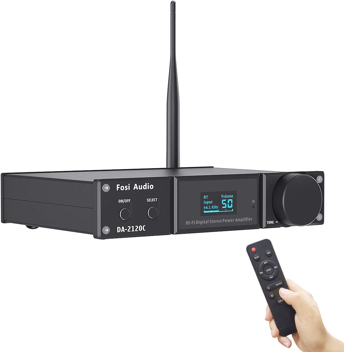 Bluetooth 5.0 Stereo Amplifier 240W 2.1 Channel Class D Compact Mini Power Amp D345398