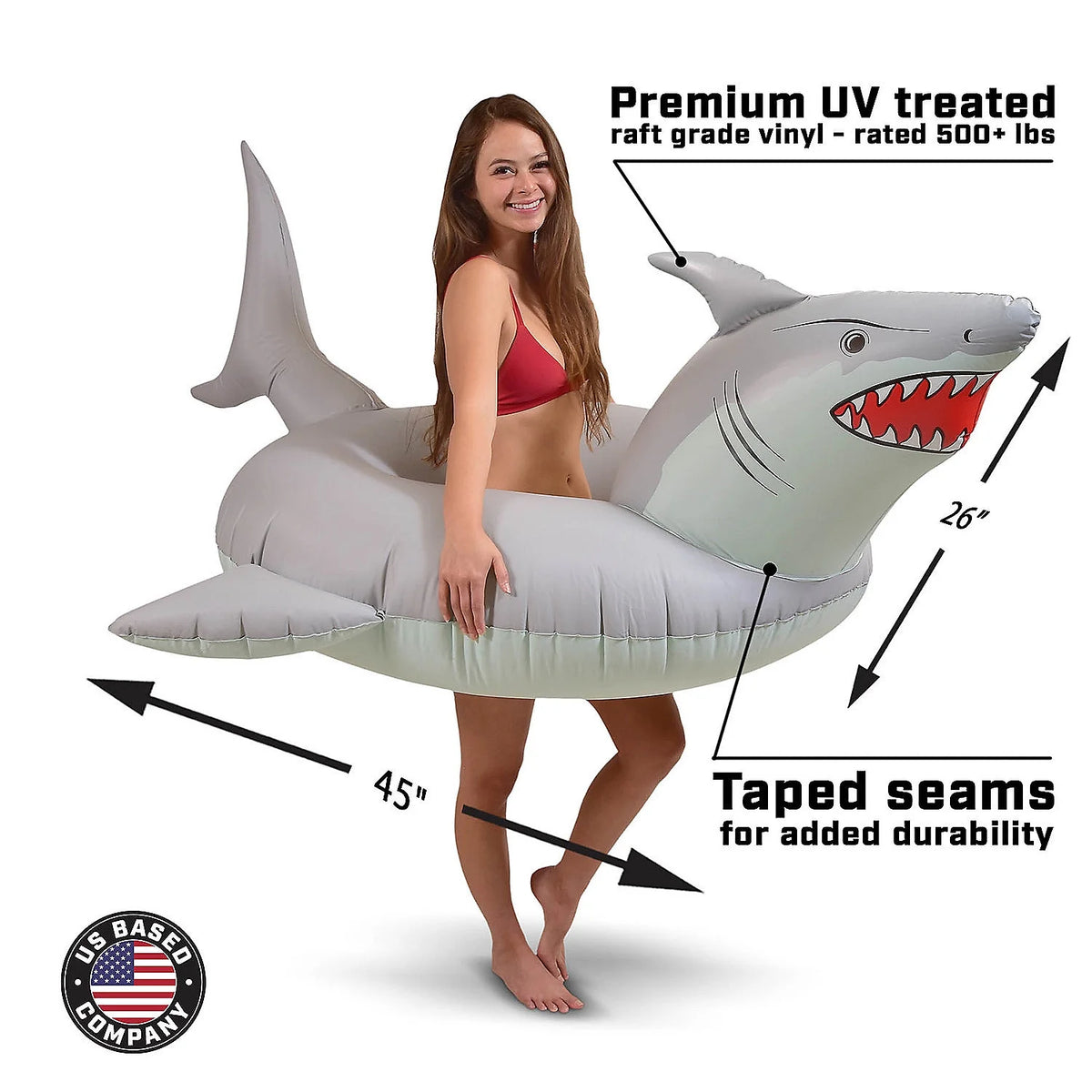 Inflatable Shark Tube Raft K138
