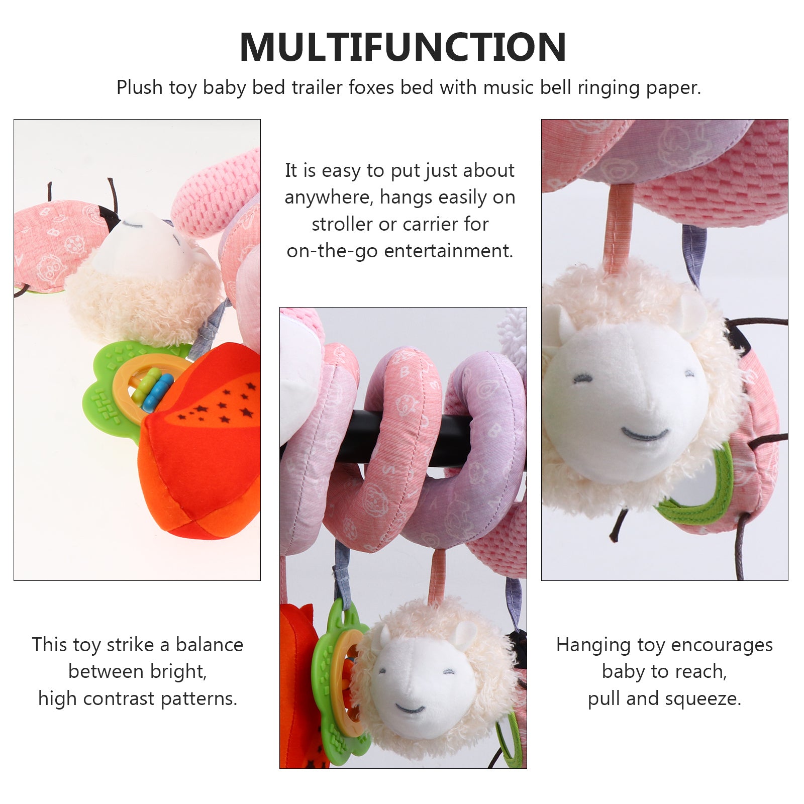 Fox Plush Hanging Stroller Toy M153