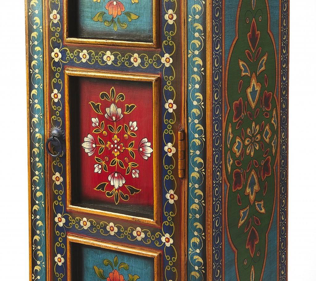 Tall Hand Painted Cabinet M779