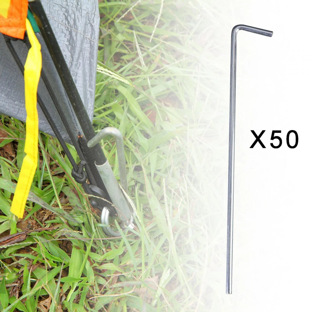 50 Pieces Aluminum Alloy Tent Pegs 200mm A167