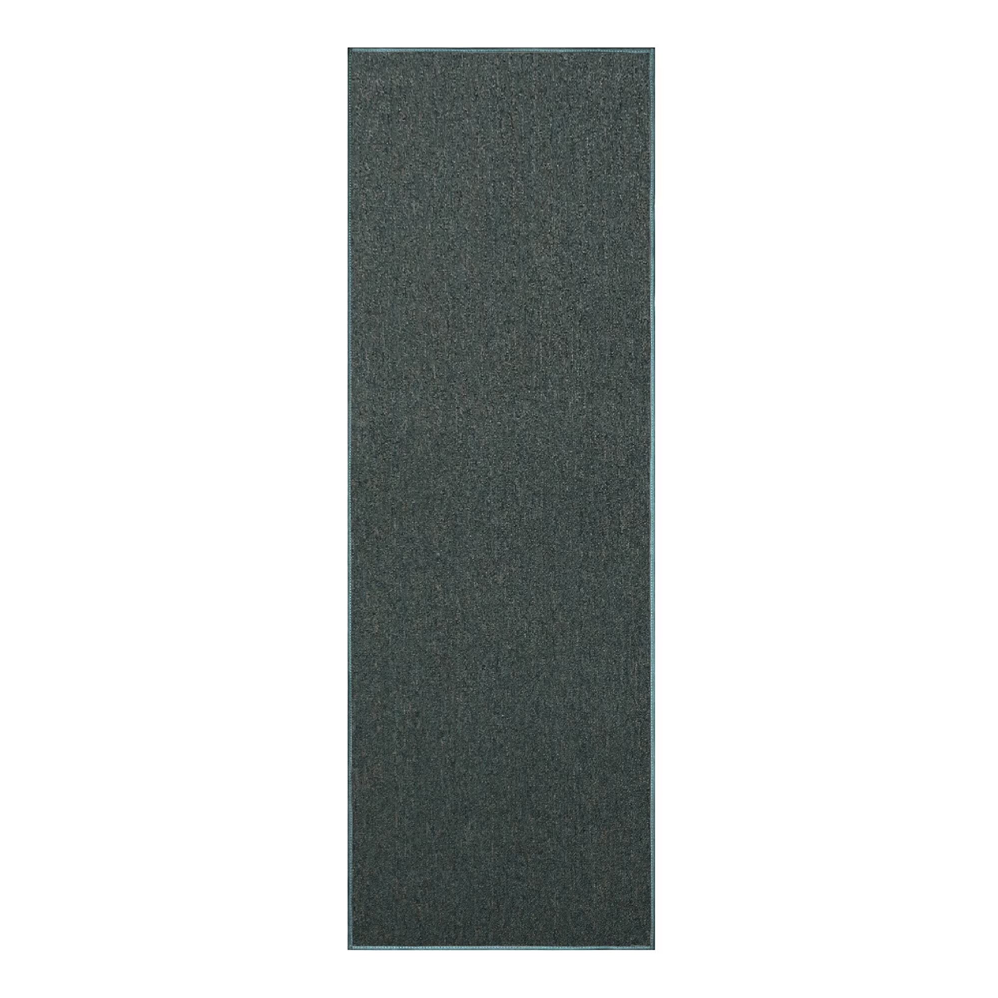 Teal Solid Color Runner Rug K2468